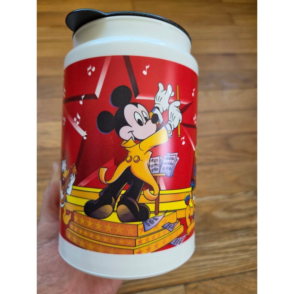 Disney All Star Resort coca cola plastic refillable mug cup with lid and handle